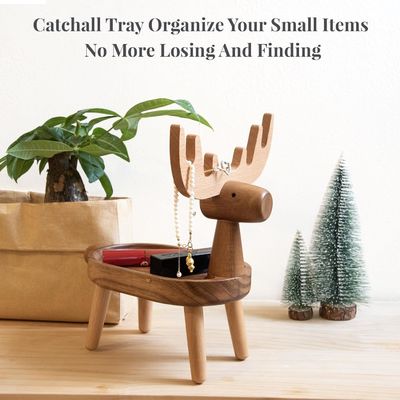 Home Decorative Wooden Catchall Tray with Customized Shape 7.75&quot; L x 7.75&quot; W x 48.5&quot; H