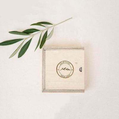 Custom Wooden Crate Gift Boxes with Sliding Lid and Stamping Printing Handling