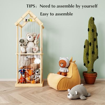 Sample Charge Free or Will Be Returned Back Stuffed Animal Zoo Wood Soft Toy Storage