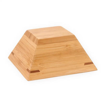 Wooden Salad Bowl Set with Natural Bamboo Square Bowls and Dried Fruit Organizer