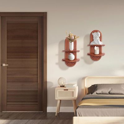Rainbow Arch Shelf for Wall Storage and Floating Shelves on Wooden Wall Shelve