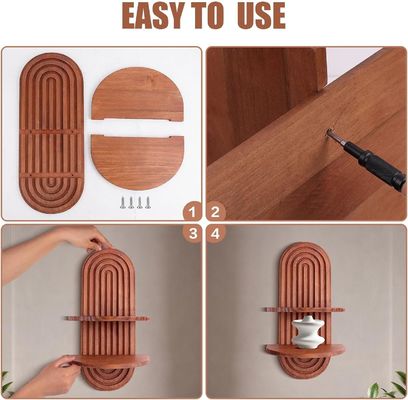 Rainbow Arch Shelf for Wall Storage and Floating Shelves on Wooden Wall Shelve