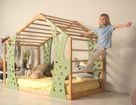 Montessori Gym Bed Jungle Gym Toddler Bed Indoor Playhouse Platform Bed As your request Mail packing Y
