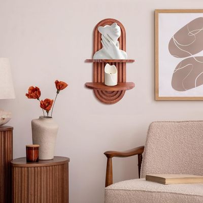 Rainbow Arch Shelf for Wall Storage and Floating Shelves on Wooden Wall Shelve