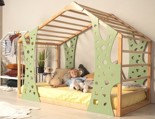 Montessori Gym Bed Jungle Gym Toddler Bed Indoor Playhouse Platform Bed As your request Mail packing Y