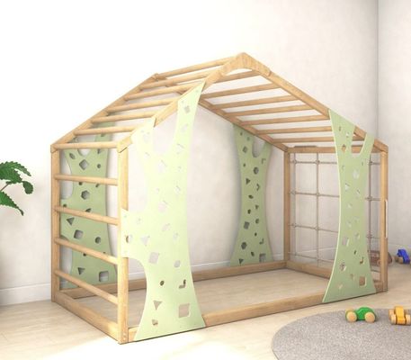 Montessori Gym Bed Jungle Gym Toddler Bed Indoor Playhouse Platform Bed As your request Mail packing Y