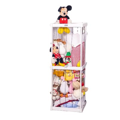 Ball Storage Animal Zoo Cage Organizer Functional Design for Stuffed Plush Toy Holder