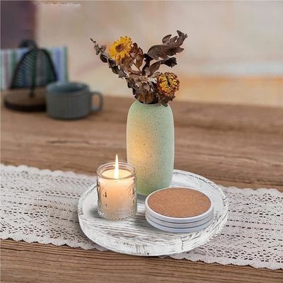 No. of Tiers Single 12&quot; Rustic Wooden Decorative Table Tray for Farmhouse Coffee Tab