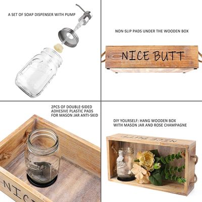 Industrial Wooden Food Container Tray for Bread Fruit Storage and Home Decor Handmade