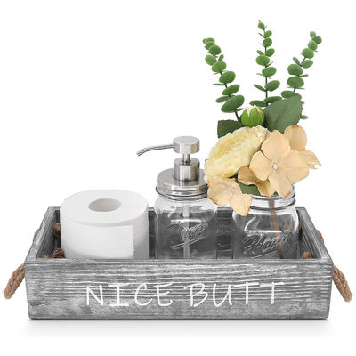 Industrial Wooden Food Container Tray for Bread Fruit Storage and Home Decor Handmade