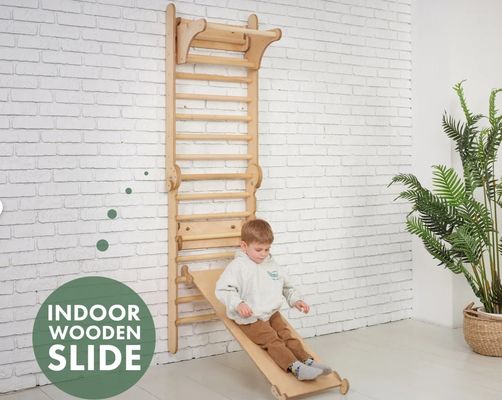 202405 Swedish Ladder 4in1 Toddler Climbing Gym with Triangle Climber and Kids Table