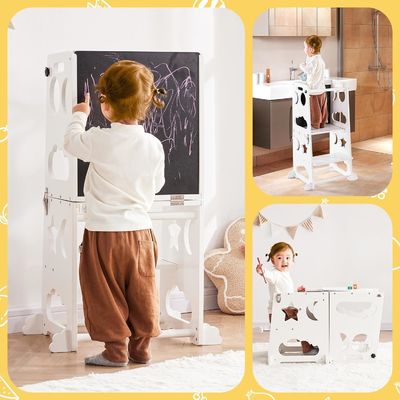 Children Kitchen Step Stool Learning Standing Tower with Adjustable Platform Mail Packing