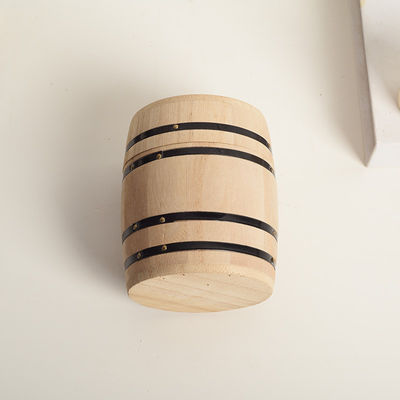 Wooden Plain Color Storage Barrel Customizable for Your Preferences
