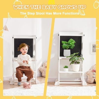 Children Kitchen Step Stool Learning Standing Tower with Adjustable Platform Mail Packing