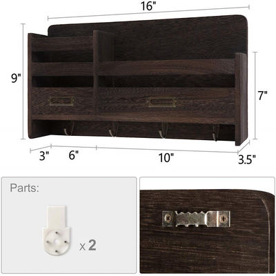 Wall Mounted Shelf Clothes Hanging Key Holder for Wall Decorative Customized Logo