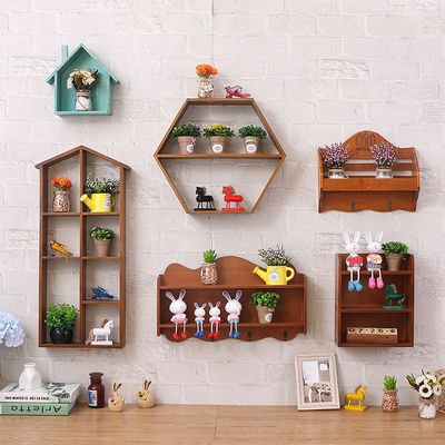 Customized Design Wood Shelf Key Holder and Entryway Mail Organizer for Wall Mounting