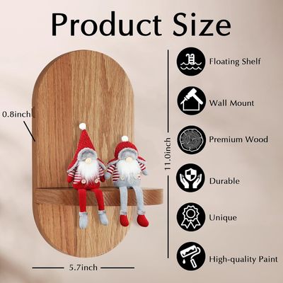 Functional Multifunction Design Wooden Floating Shelves for Home Office Display