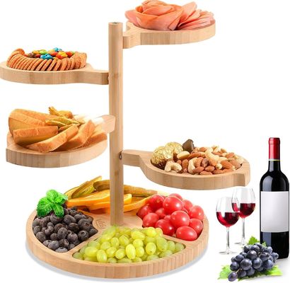 Party Display Stand Wooden Cupcake Tower Set with Customized Logo and Foldable Stand