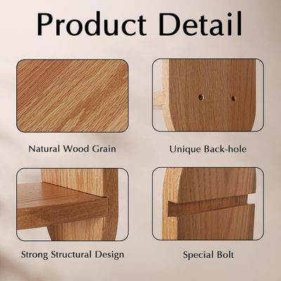Functional Multifunction Design Wooden Floating Shelves for Home Office Display