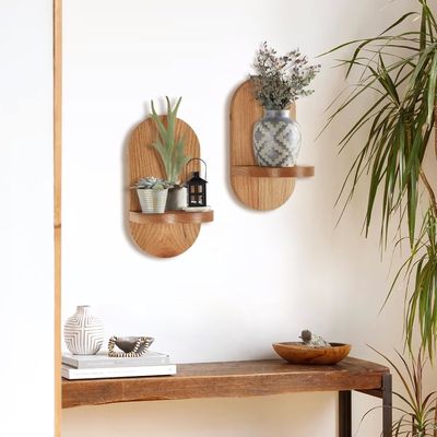 Functional Multifunction Design Wooden Floating Shelves for Home Office Display