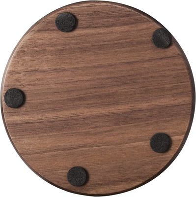Cup holder mat 4 Inch Natural Bamboo Eco-Friendly Wooden Coasters with Metal Holder