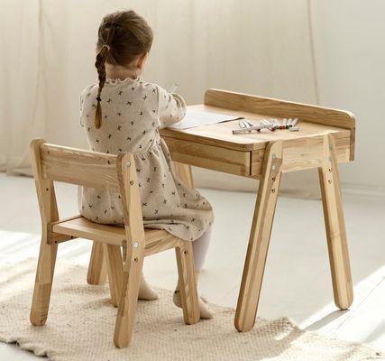 Kids Bedroom Set High Quantity Wooden Kids Desk and Chairs for Montessori Furniture