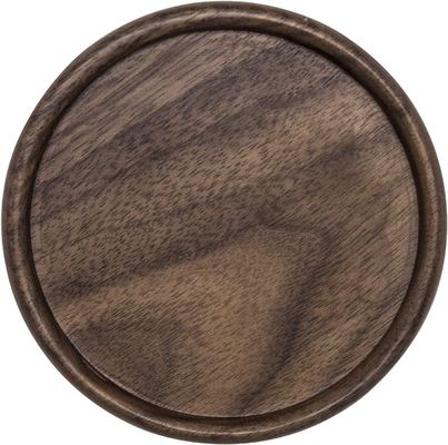 Cup holder mat 4 Inch Natural Bamboo Eco-Friendly Wooden Coasters with Metal Holder