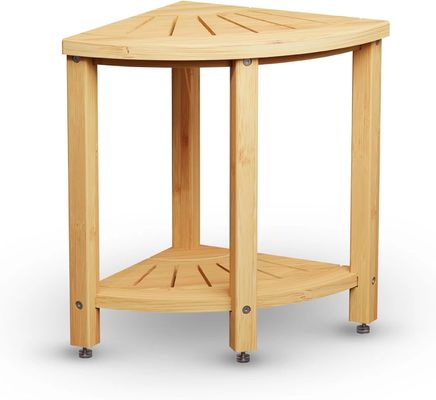 NO Folded Bamboo Bathroom Shower Stool with Shelf The Ultimate Bathroom Essential
