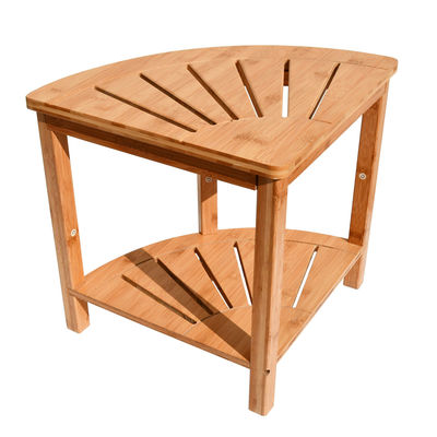NO Folded Bamboo Bathroom Shower Stool with Shelf The Ultimate Bathroom Essential