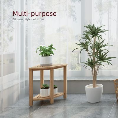 NO Folded Bamboo Bathroom Shower Stool with Shelf The Ultimate Bathroom Essential