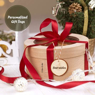 Decorative Crafts Wood Coaster 3.5-4 Inch Unfinished Natural Wood with Hole Sustainable