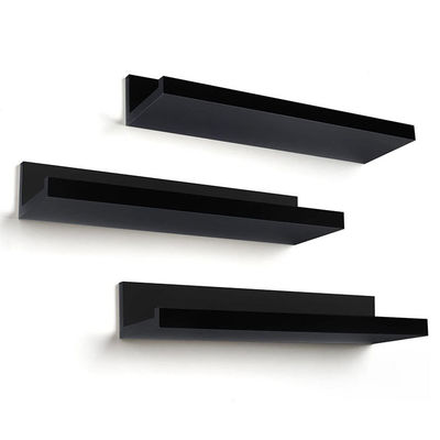Modern Wall Decorative Floating Shelves MDF Customized Color Wall Mounted Display Rack