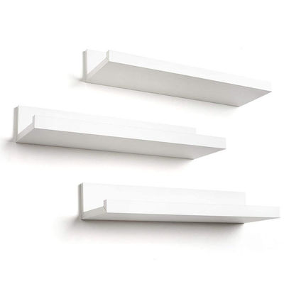Modern Wall Decorative Floating Shelves MDF Customized Color Wall Mounted Display Rack