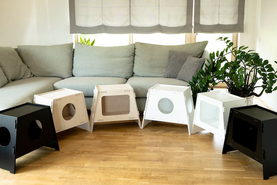 Wooden Stool Home Appliance Modern Indoor Pet Cage House for Dog and Cat Living Room