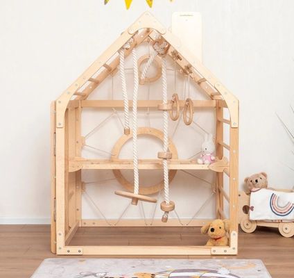 Mobile Toddler Climbing Gym with Printing and Optional Waldorf Rope Accessories