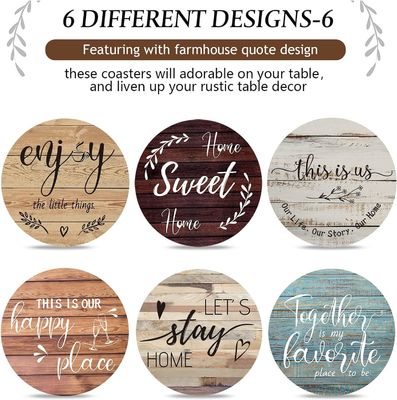 Custom Logo Size Home Decoration Wooden Heart Coasters For Drinks Item Cup holder mat