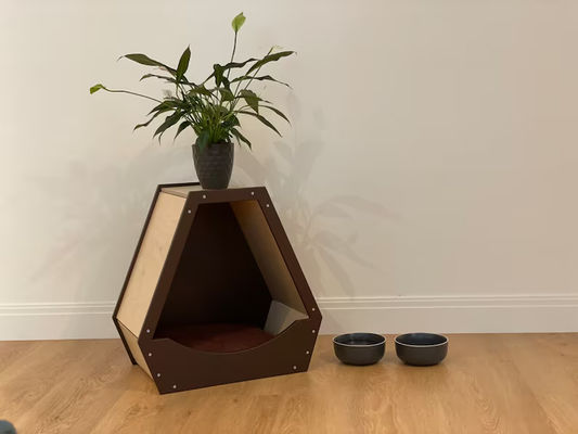 Save Space Function Pet House with Modern Wooden Design and Natural Wood Color