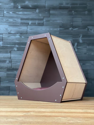Save Space Function Pet House with Modern Wooden Design and Natural Wood Color