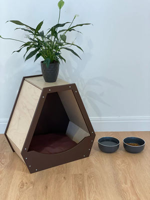 Save Space Function Pet House with Modern Wooden Design and Natural Wood Color