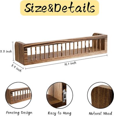 Customizable Wood Floating Shelves for Bedroom Aesthetic Picture Ledge Shelf Set of 2