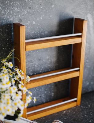 Custom Wooden Spice Storage Shelf Wall Mount for Your Kitchen Style and Functionalit