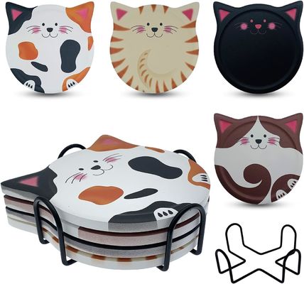 Modern Design Ceramic Coasters in Various Shapes and Colors for Table Decoration