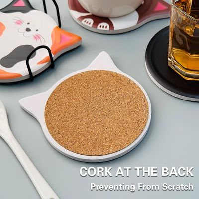 Modern Design Ceramic Coasters in Various Shapes and Colors for Table Decoration