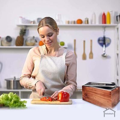 Stainless Steel Kitchen Compost Bin with Folding Lid and Rust-Proof Insert As Your Request
