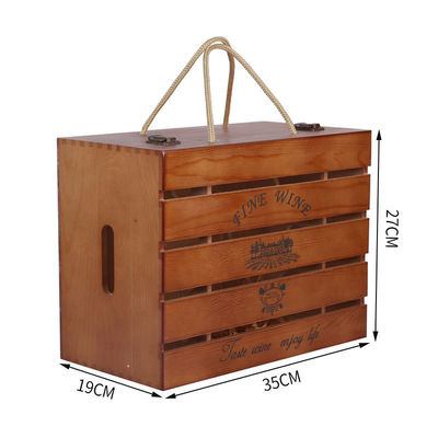 2-6 Bottles Solid Wood Wine Box for Gift Custom Order Accepted Immediately