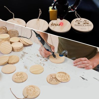 Engraved Eco Friendly Wood Coasters for Table Decoration Accessories Stocked Mats Pads