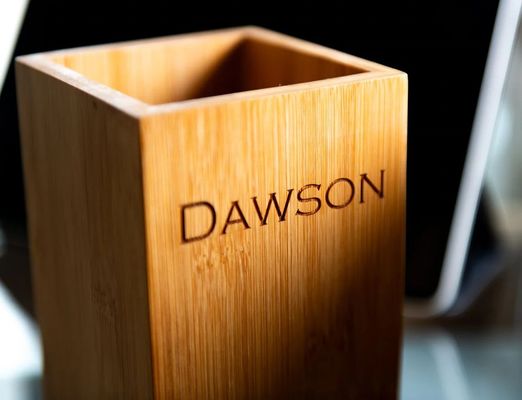 Office Table Storage Container Box Holder for Pens and Pencils in Modern Wooden Style