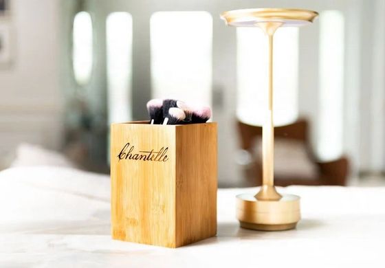 Office Table Storage Container Box Holder for Pens and Pencils in Modern Wooden Style