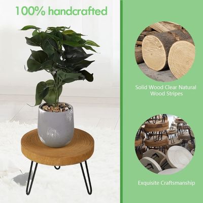 Mail Packing Y Round Wooden Plant Stand for Displaying in Modern Interiors