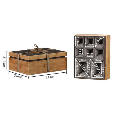 Custom Order Eco-Friendly Natural Wood Bamboo Storage Gift Box with Personalized Logo